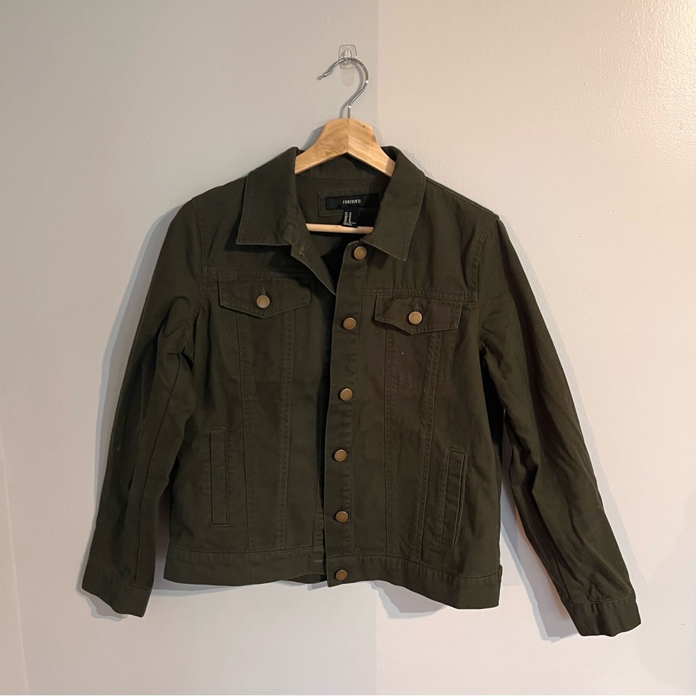 Army Green Denim Jacket